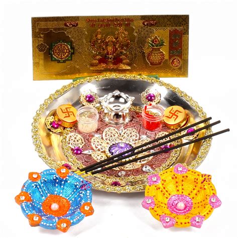 Decorative Pooja Thali For The Auspicious Diwali Festival – Gifts ...