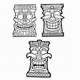 Tiki Mask Coloring Pages At GetColoringscom  Free Printable Colorings sketch template