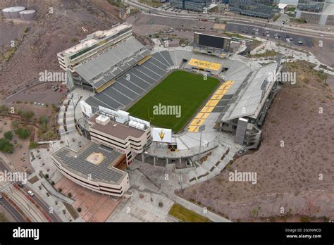 An aerial view of Sun Devil Stadium on the campus of Arizona State ...