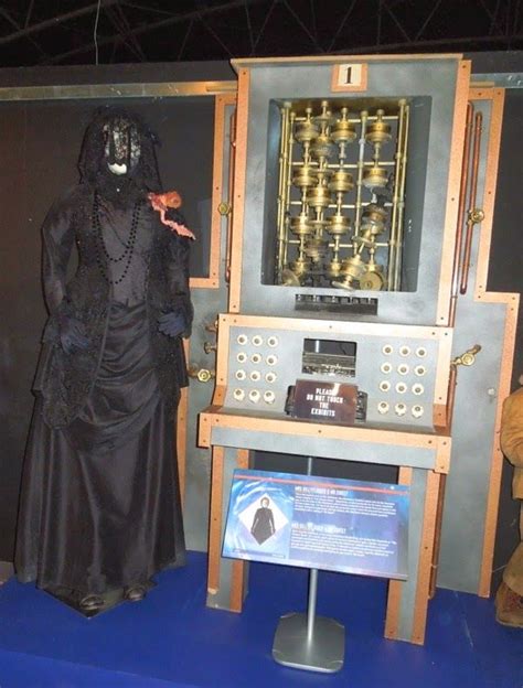 Diana Rigg's Mrs. Gillyflower costume and console prop from Doctor Who's The Crimson Horror ...