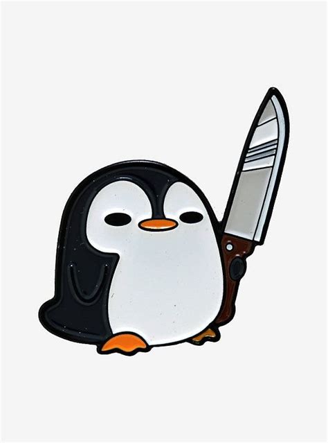 Penguin With Knife Enamel Pin | Penguin drawing, Cute cartoon wallpapers, Penguins