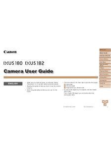 Canon Digital Ixus 182 Printed Manual