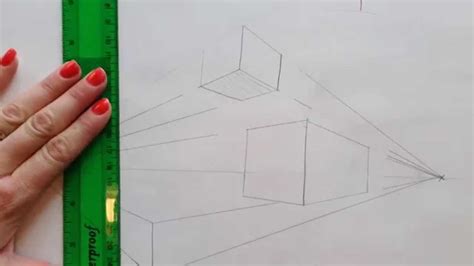 How to draw 2 point perspective cubes - YouTube