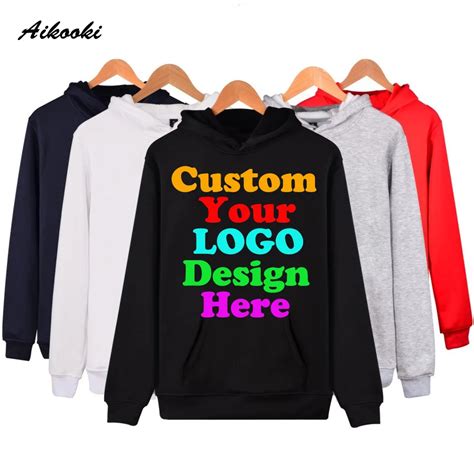 Custom Hoodies Logo Text Photo 3D Print Men Women Personalized Team Family Customize Sweatshirt ...