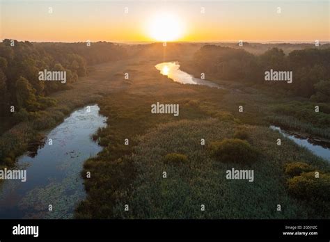 Oxbow lake aerial view hi-res stock photography and images - Alamy