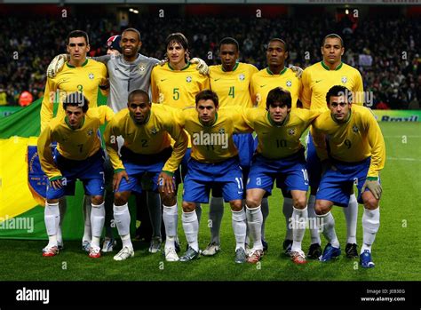 BRAZIL TEAM BRAZIL NATIONAL TEAM THE EMIRATES STADIUM ARSENAL LONDON ...