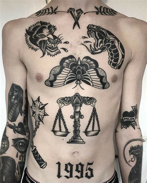 Pin on ruza | Torso tattoos, Cool chest tattoos, Tattoos