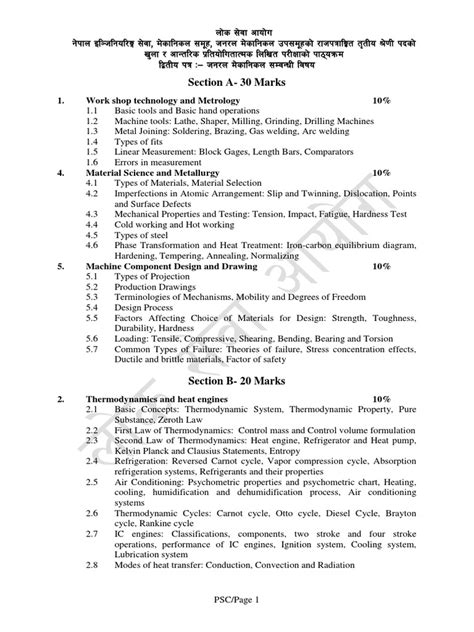 Lok Sewa Aayog_RA PA 3rd_Mechanical 2nd paper syllabus.pdf | Hardness ...