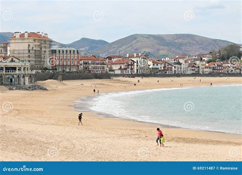 Central Beach of Saint Jean De Luz Stock Image - Image of country ...