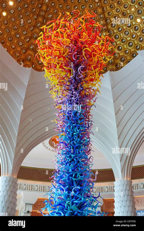 Glass Sculpture By Artist Dale Chihuly In The Royal Towers Grand Lobby Atlantis Hotel The Palm ...