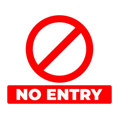 No Entry Sign on Transparent Background 17178220 PNG