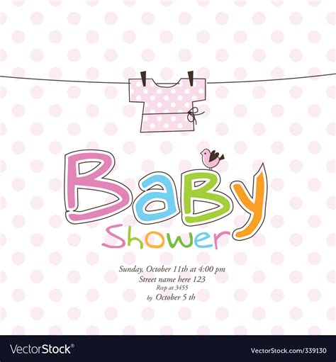 Baby girl announcement card Royalty Free Vector Image