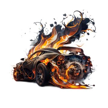 Car Flames Drawing