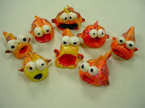 Googly eye fish | Clay projects for kids, Clay art projects, Clay fish