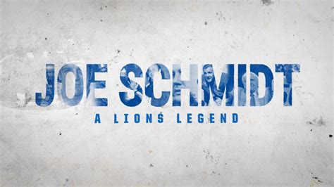 Lions Legends: Joe Schmidt