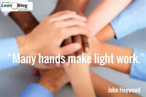 "Many hands make light work" – Lean Blog