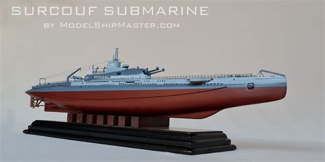 Surcouf submarine model