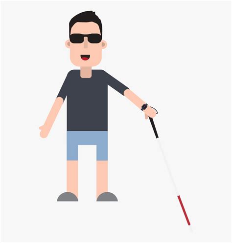 Blind Person Cartoon Transparent , Free Transparent Clipart - ClipartKey