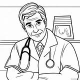 Doctor With Stethoscope Coloring Page 28525 22521 sketch template