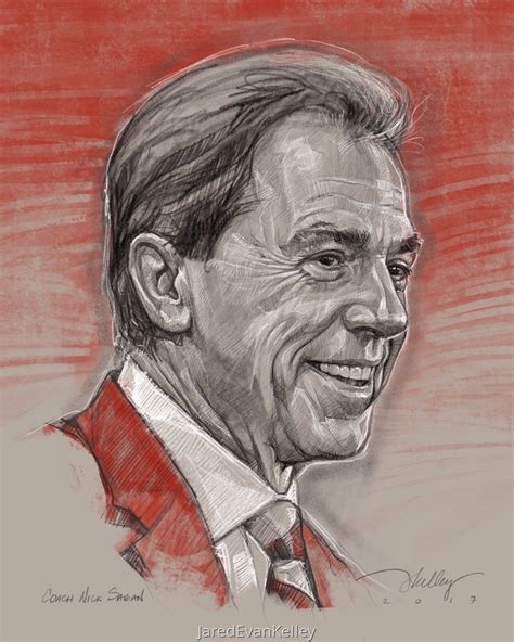 Digital Art : "Nick Saban" (Original art by Jared Kelley)