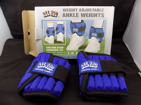 All Pro Ankle Adjustable Weights 10 LB Pair 5Lb per Ankle #AllPro ...