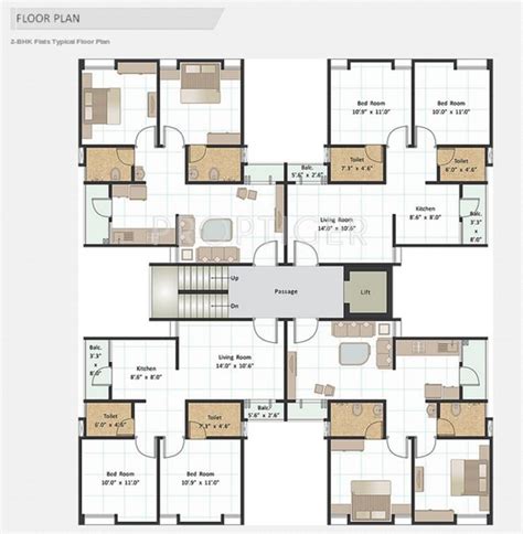 2 Bhk Flat Floor Plans - House Design Ideas