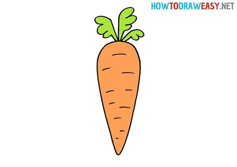 a drawing of a carrot with green leaves on it's top and the words how ...