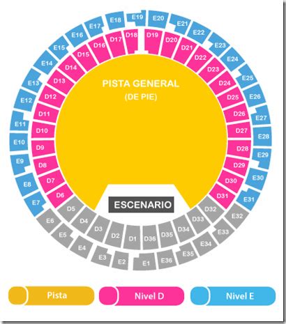 Mapa de Asientos Lugares y Zonas en Palacio de los Deportes | Conciertos en Mexico