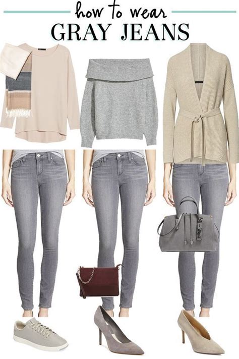 How to Wear Gray Jeans | Grey jeans outfit, Casual outfits, Comfy jeans outfit