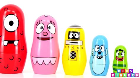 Yo Gabba Gabba Nesting Dolls Surprise Toys Stacking Cups Play Doh Eggs Learn Colors Episod - YouTube