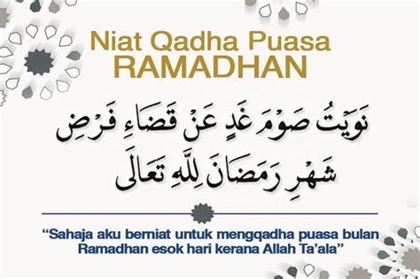 Niat Qadha Puasa Ramadhan Digabung dengan Puasa Sunnah