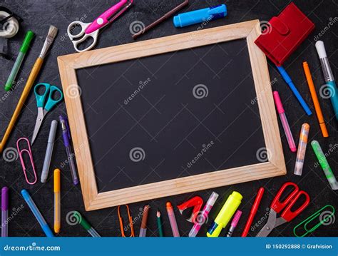 School office supplies stock photo. Image of pencils - 150292888