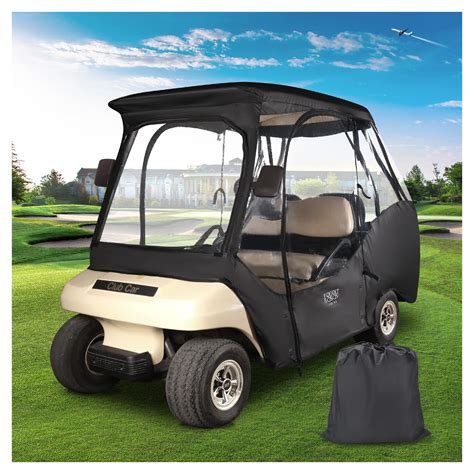 Buy 10L0L 4 Passenger Golf Cart Driving Enclosure, Golf Cart Storage Cover (Short Roof 56" with ...