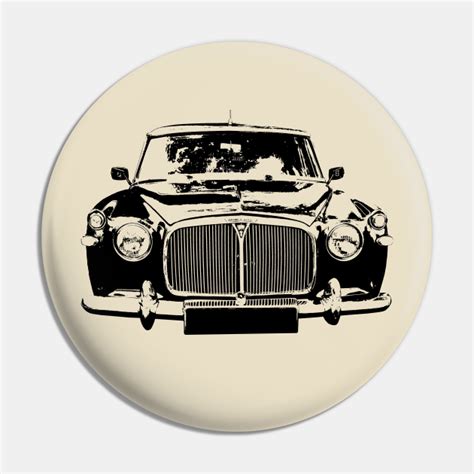 Rover P5 1960s classic car monoblock black - Rover - Pin | TeePublic