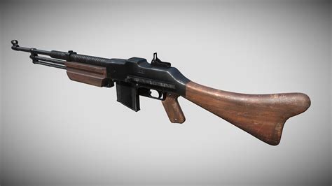 Wz 28 Browning - Polish WW2 weapon (Land of War) - 3D model by msgames [027c3ee] - Sketchfab