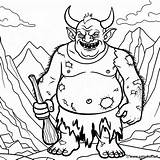 Fantasy ogre coloring Page Download Or Print For Free sketch template