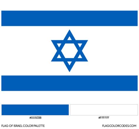 Israel flag color codes