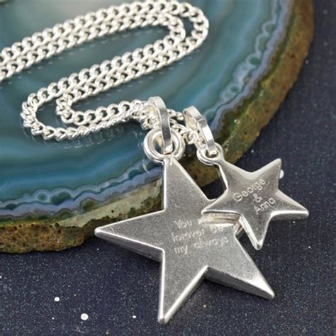 Personalised Double Star Pendant Necklace - Lisa Angel | Cuckooland