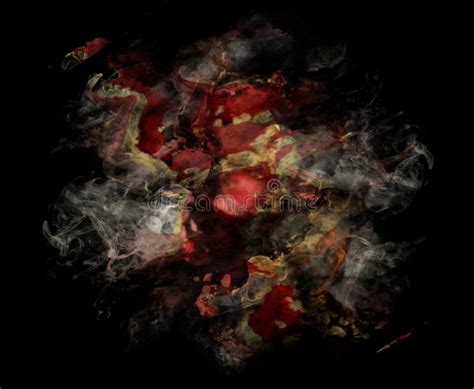 Beautiful Abstract Smoke Background. Red, Gold, Black and White Design ...