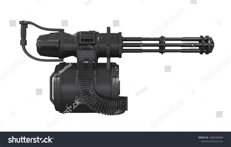 Minigun Rotary Machine Gun Isolated 3d Stock Illustration 1486350848 | Shutterstock