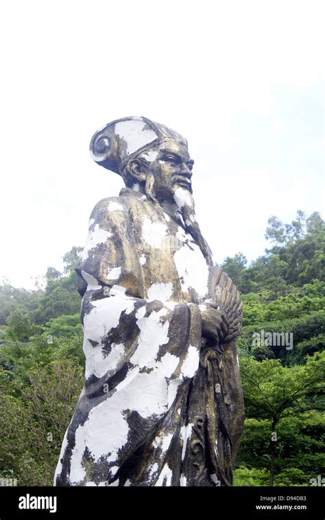 A statue of zhuge liang, in shenzhen, China. Zhuge liang is the main ...