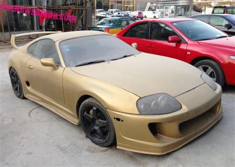 Spotted in China: MK IV Toyota Supra in matte Gold - CarNewsChina.com