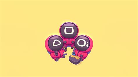 Squid Game Illustration Wallpaper 5k Ultra HD ID:9214