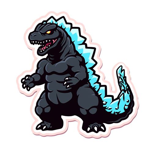 Godzilla isolated on transparent background, , digital illustration ...