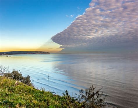 Spectacular rare ‘Mackerel sky’ phenomenon captured over the Isle of Wight as big freeze sparks ...