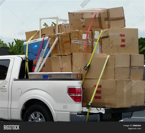 Truck Moving Boxes Image & Photo | Bigstock