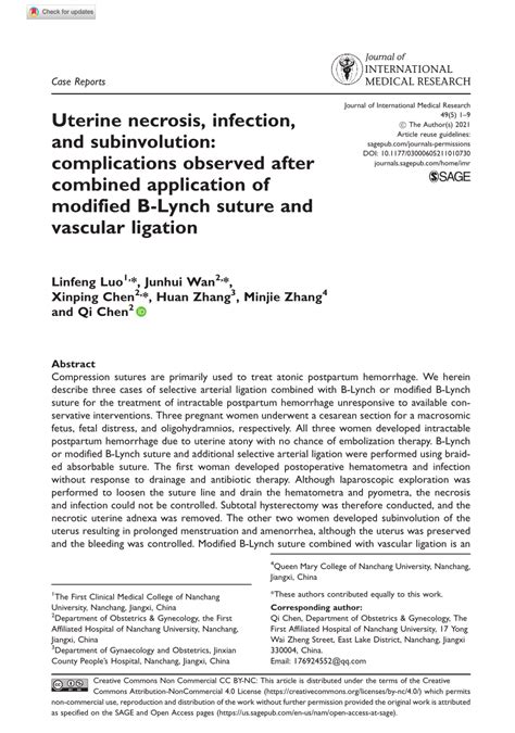 (PDF) Uterine necrosis, infection, and subinvolution: complications observed after combined ...