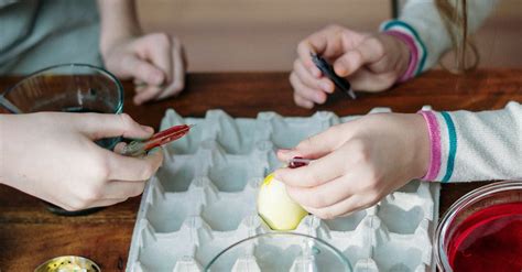 Kids Making DIY Easter Eggs · Free Stock Photo