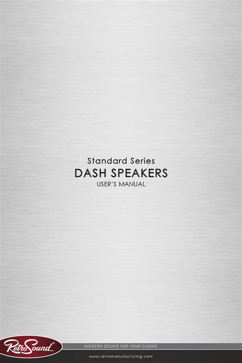 RETROSOUND STANDARD SERIES USER MANUAL Pdf Download | ManualsLib