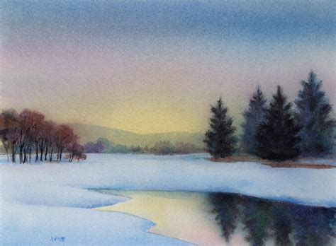 Landscape Simple Winter Paintings Easy - kripe87